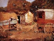Grant Wood Carriage Business oil painting picture wholesale